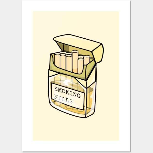 Cigarettes l cigarette pack l cigarettes aesthetic Wall Art by Bossin